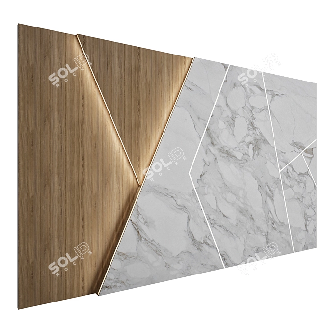 Elegant Wall Panel 22 - 3D Models 3D model image 2