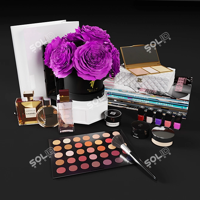 Beauty Bliss Cosmetics Set 3D model image 1