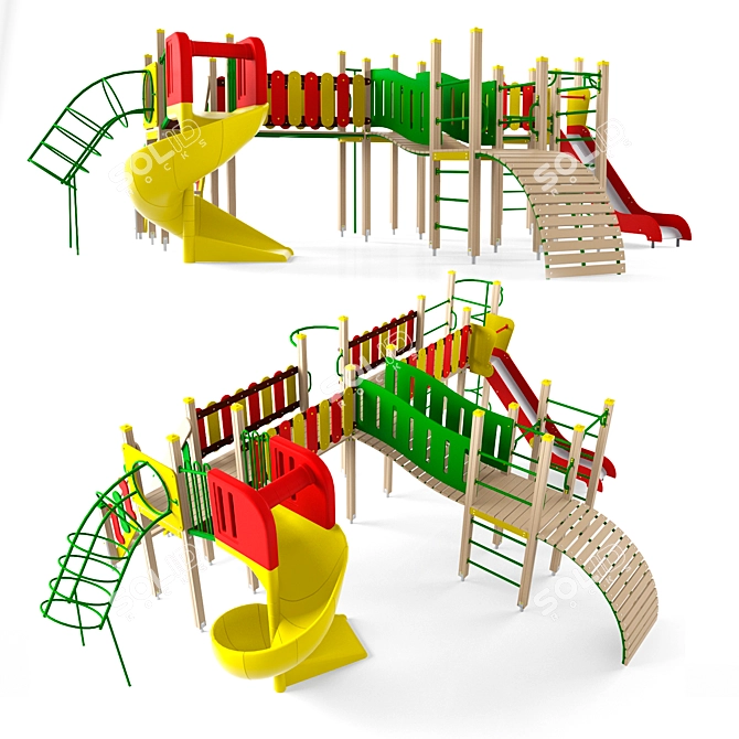 Kids' Playground - Fun Zone for Active Play 3D model image 1