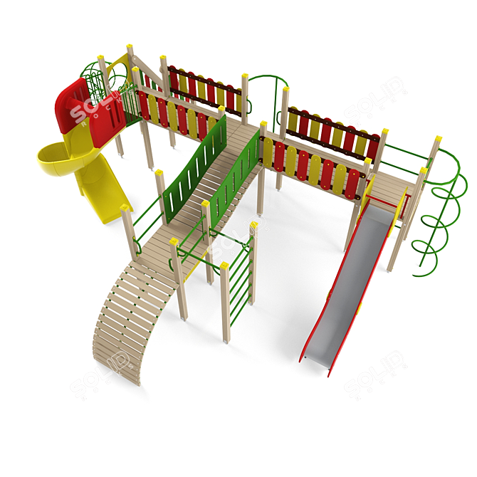 Kids' Playground - Fun Zone for Active Play 3D model image 2