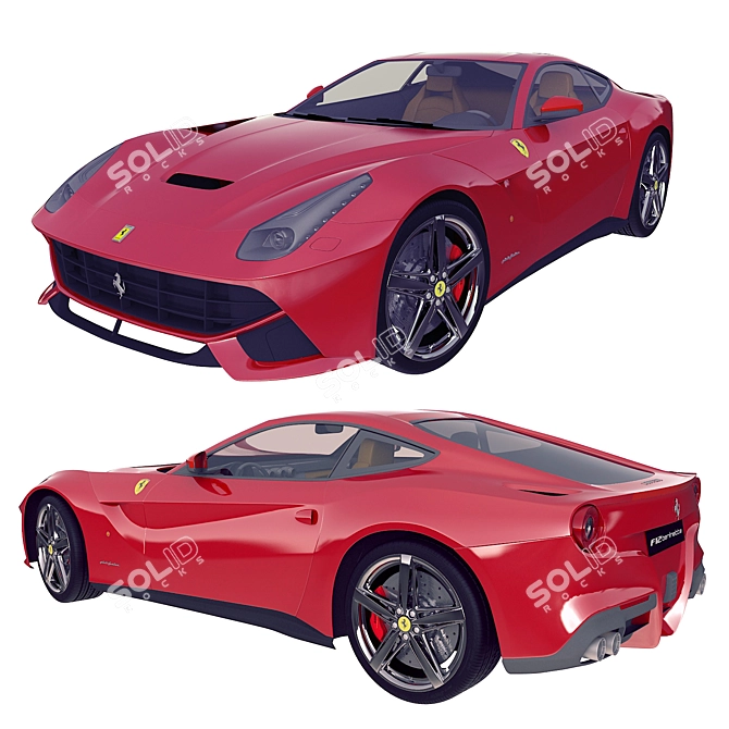 Exquisite 2013 Ferrari F12 Berlinetta 3D model image 2