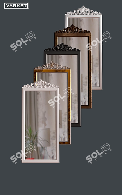 Elegant Corona №8 Mirror - Multiple Colors 3D model image 2