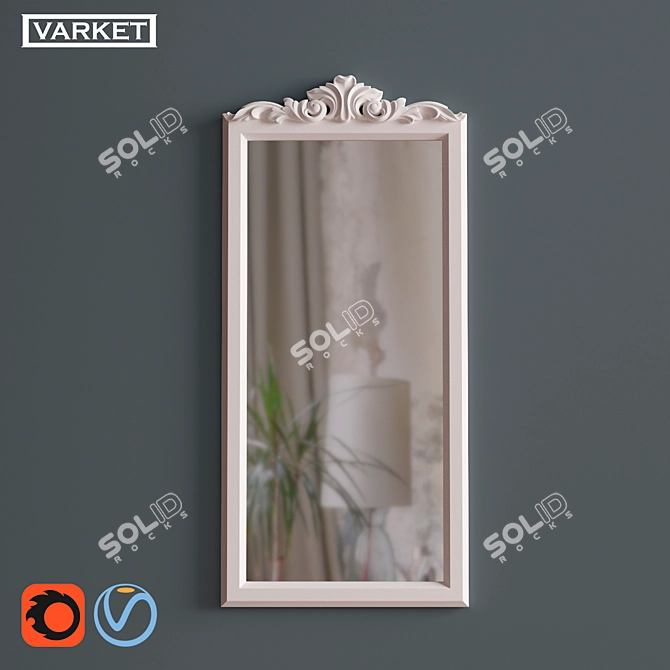 OM Mirror Varket Corona №7 - Elegant Interior Mirror 3D model image 1