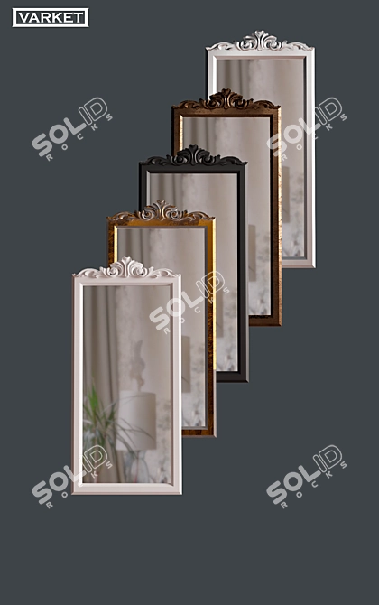 OM Mirror Varket Corona №7 - Elegant Interior Mirror 3D model image 2