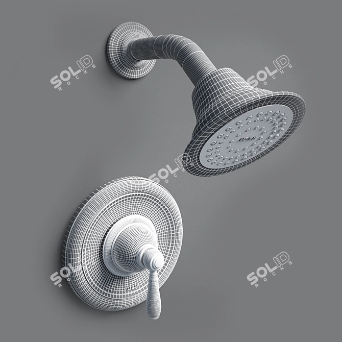 Oil Rubbed Bronze Brantford Shower Faucet 3D model image 3