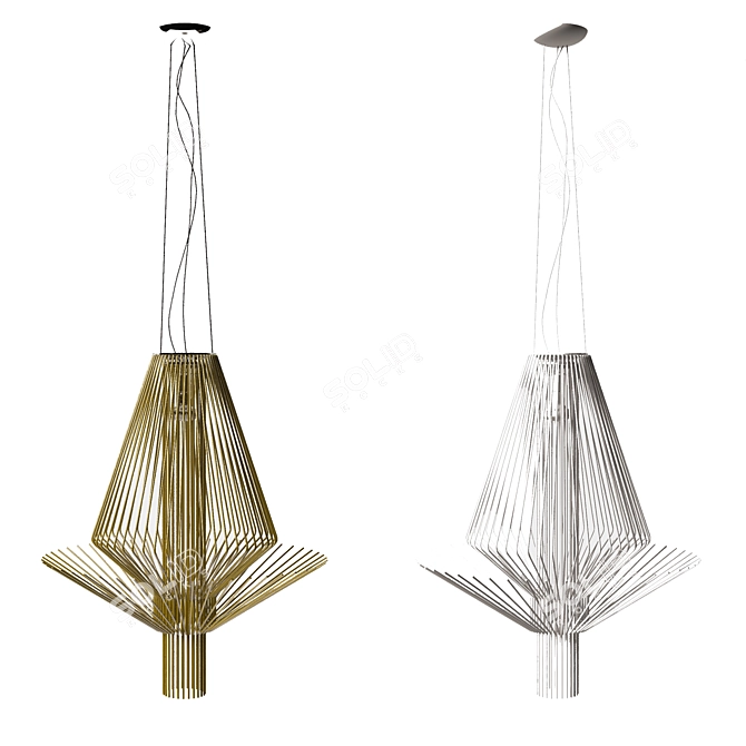 Elegant Foscarini Allegretto Assai Chandelier 3D model image 2