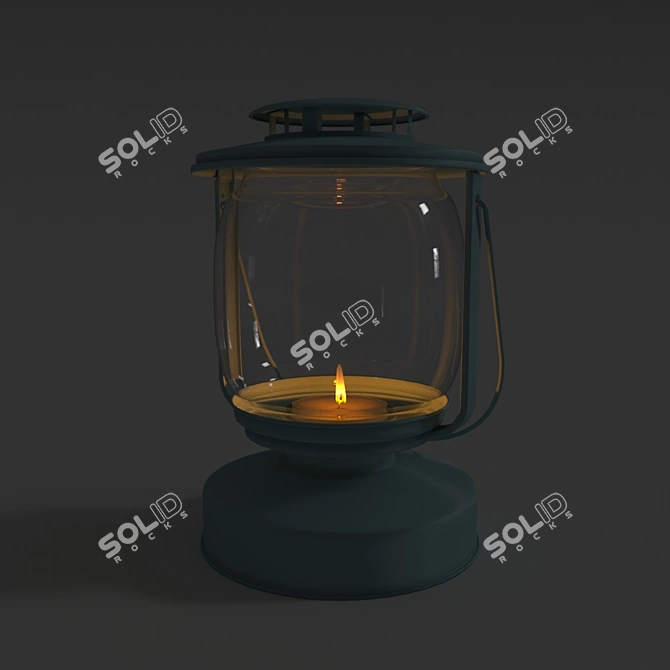 Cozy Candle Lantern 3D model image 2