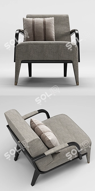 Dilan Collection Art D84 Armchair: Modern Italian Design 3D model image 2