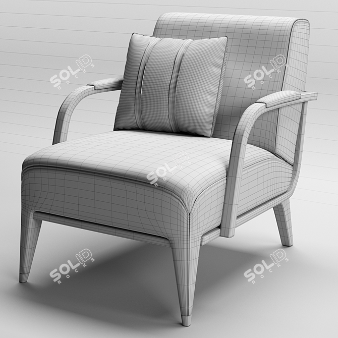 Dilan Collection Art D84 Armchair: Modern Italian Design 3D model image 3
