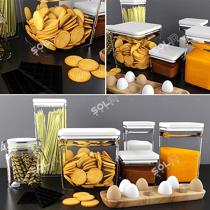 Essential Kitchen Tools Set 3D model image 1