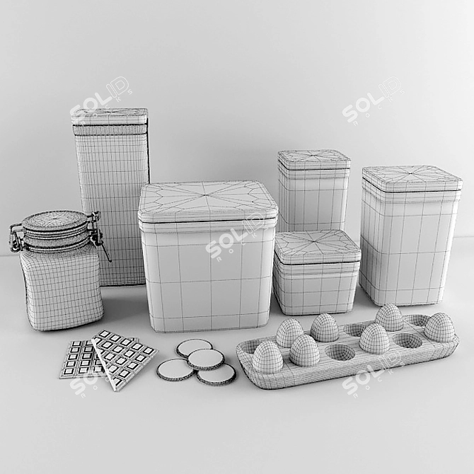 Essential Kitchen Tools Set 3D model image 3