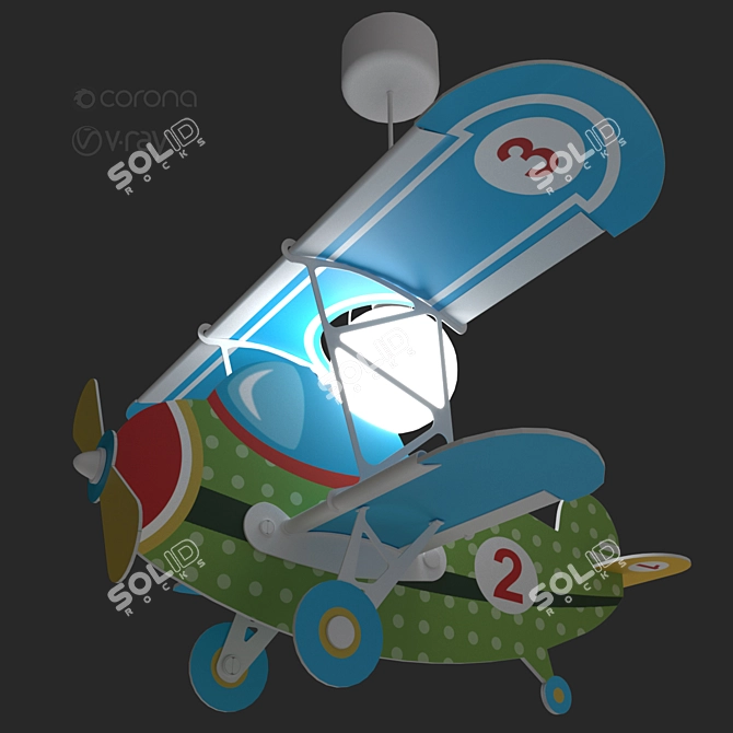 Baby Plane Lamp: LeroyMerlin 2019 3D model image 1