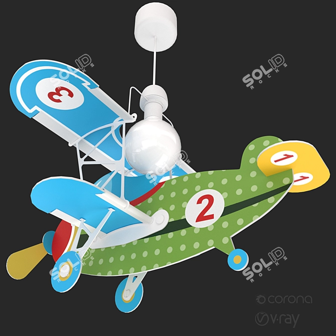 Baby Plane Lamp: LeroyMerlin 2019 3D model image 2