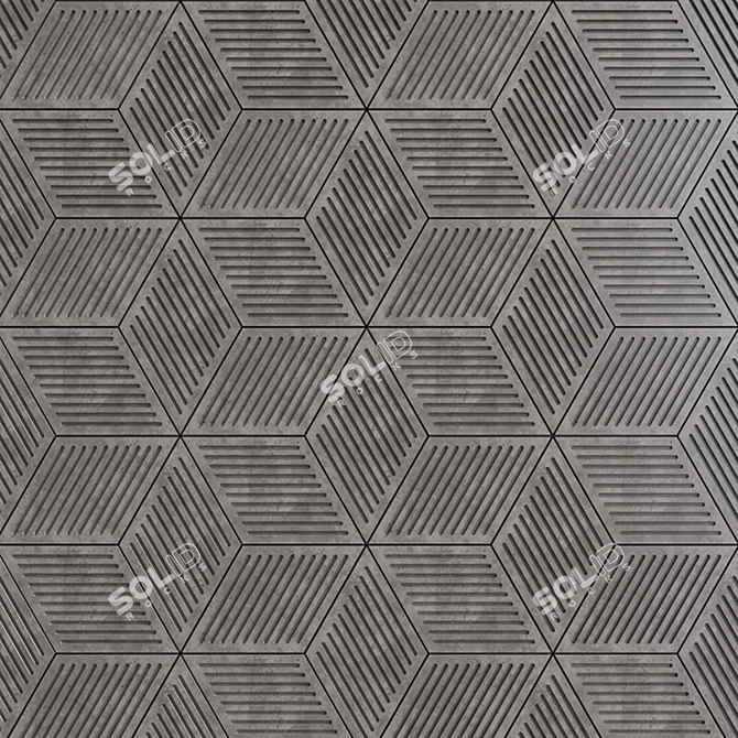 HexaCube Tiles - 4K Textured R16cm 3D model image 1