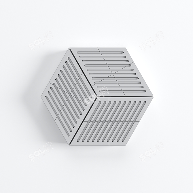 HexaCube Tiles - 4K Textured R16cm 3D model image 3