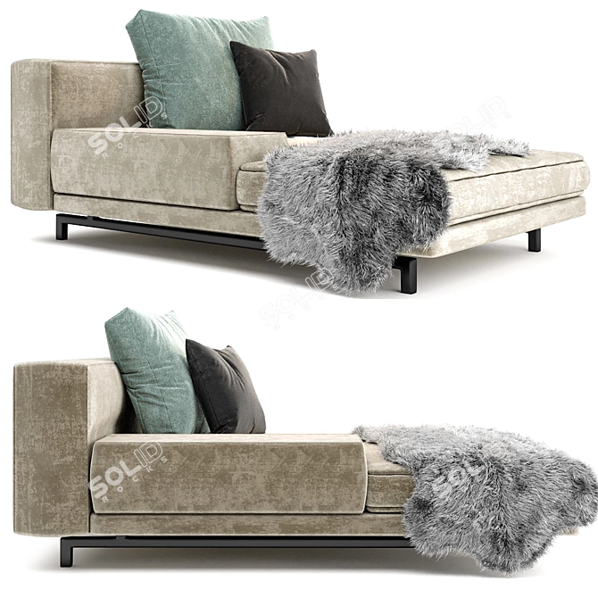 Modern Minotti Sherman Sofa 3D model image 1