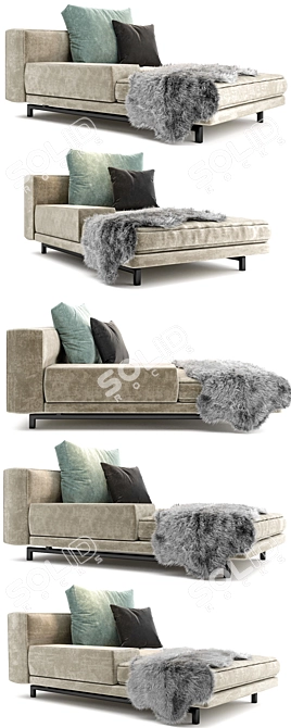 Modern Minotti Sherman Sofa 3D model image 2