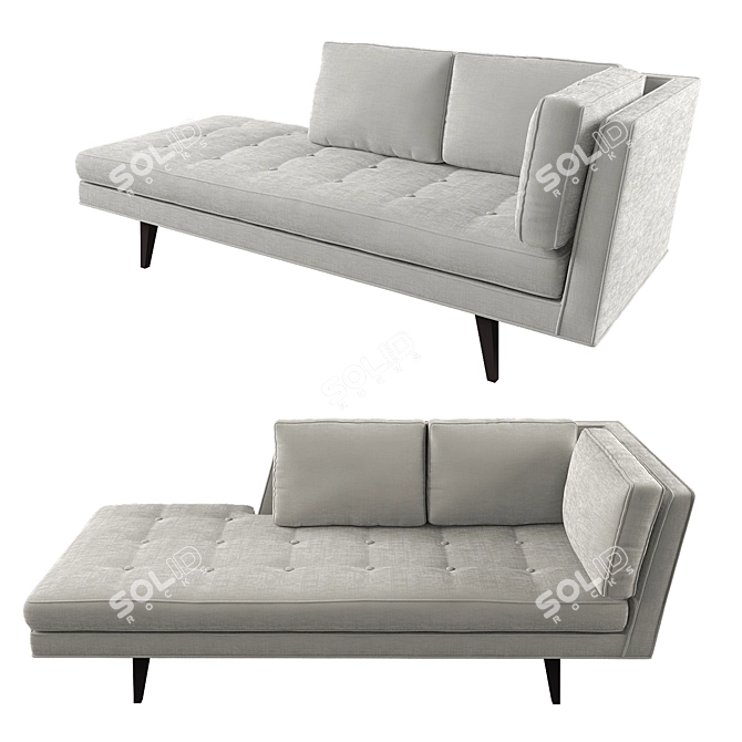 Midcentury Dunbar Chaise Lounge 3D model image 1