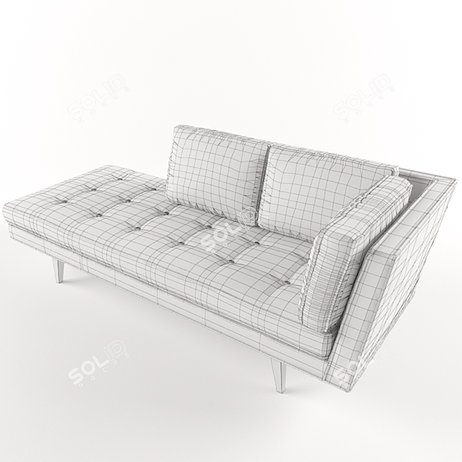 Midcentury Dunbar Chaise Lounge 3D model image 2