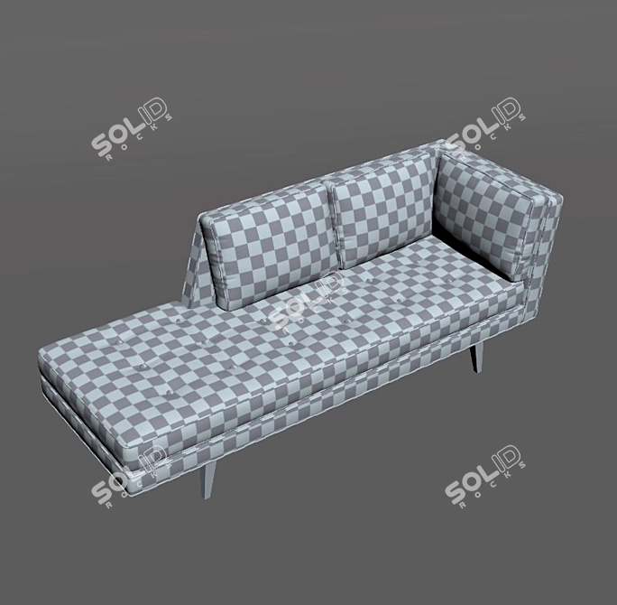 Midcentury Dunbar Chaise Lounge 3D model image 3