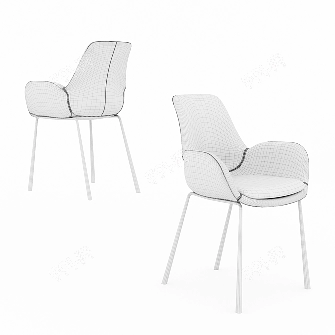 Title: Keln Compact Ergonomic Chair 3D model image 3