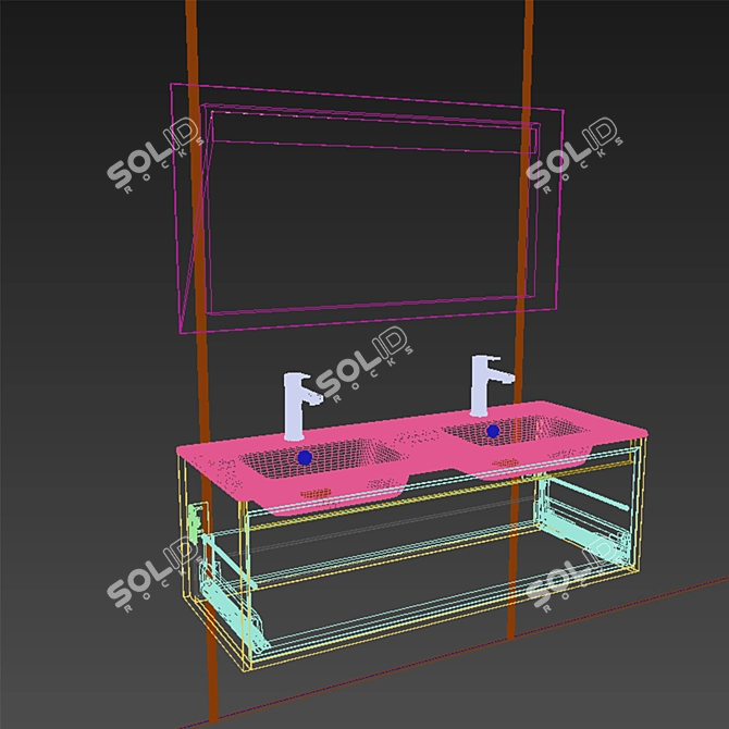 Sleek Bathroom Essentials Set 3D model image 3