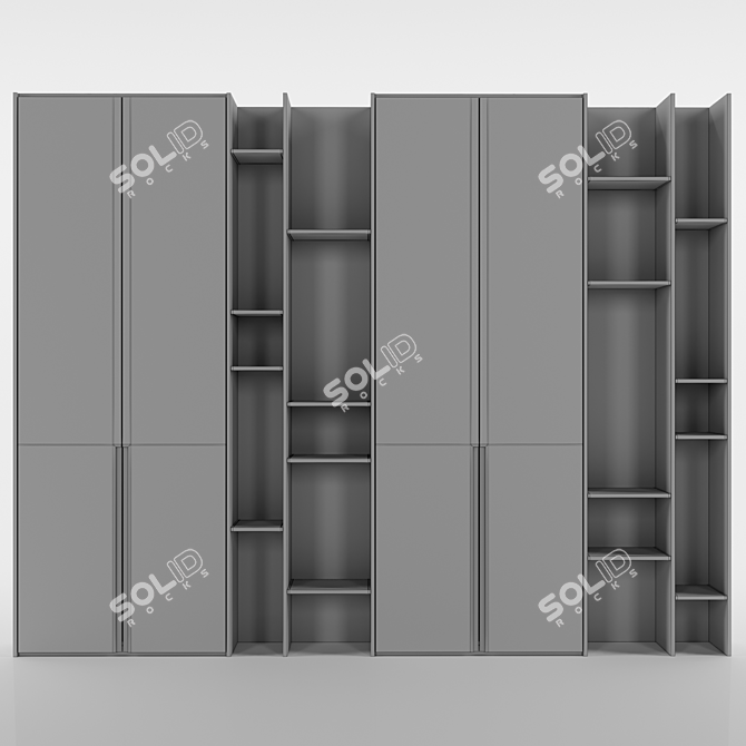 Modular LED Shelf Unit 3D model image 3