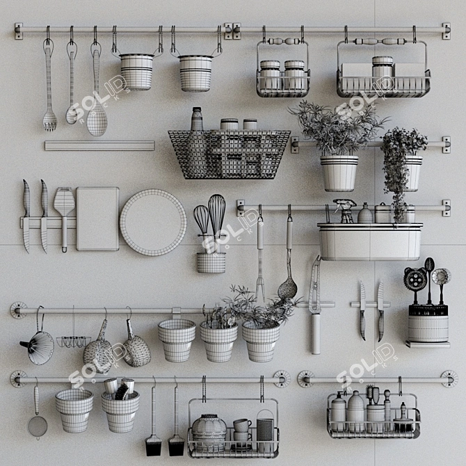 Versatile Kitchenware Collection 3D model image 2