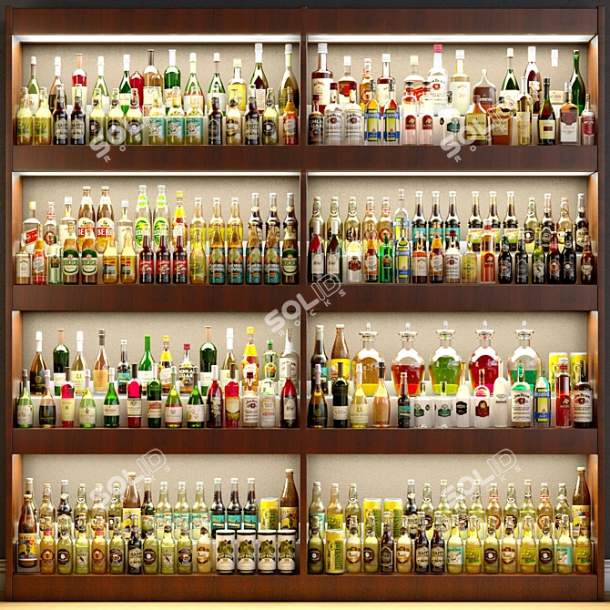 Ultimate Alcoholic Beverage Collection 3D model image 1