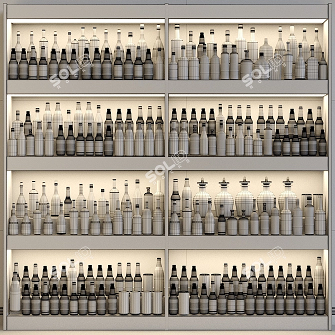 Ultimate Alcoholic Beverage Collection 3D model image 2