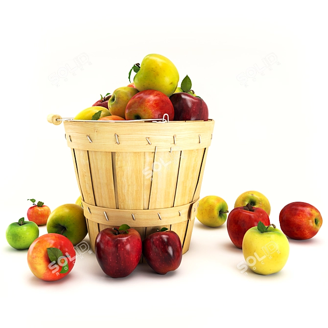 Fresh & Juicy Apple: A Taste of Nature 3D model image 1