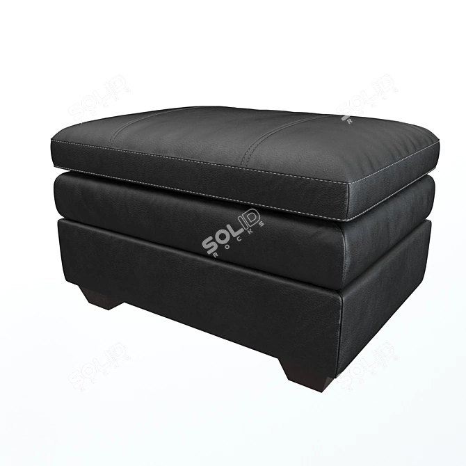 Gleason Ottoman: Stylish and Compact 3D model image 1