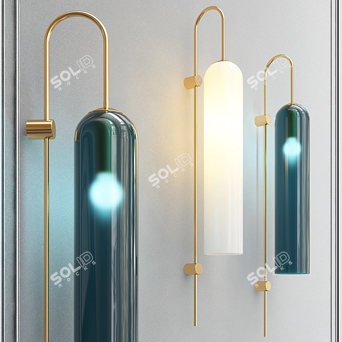 Contemporary Snow Wall Sconce 3D model image 1
