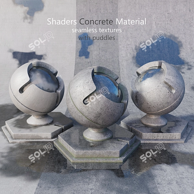 Seamless Concrete Shader 3D model image 1