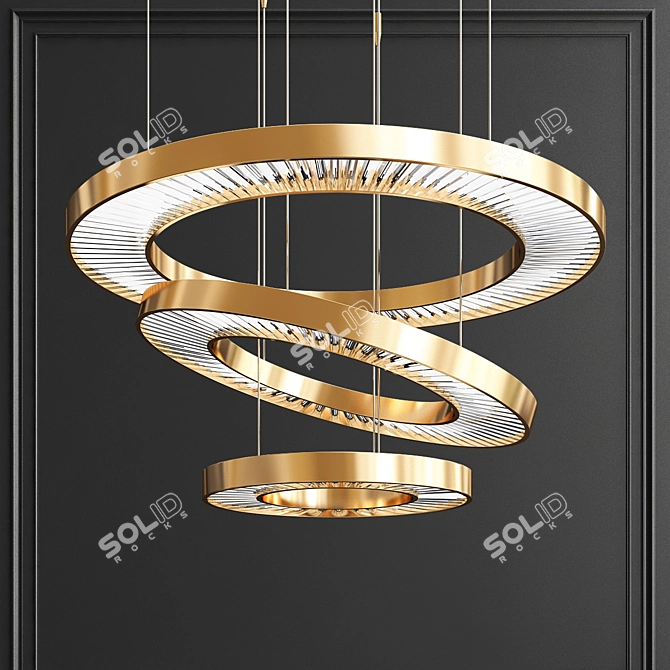 Elegant Crystal Canopus Pendant 3D model image 1