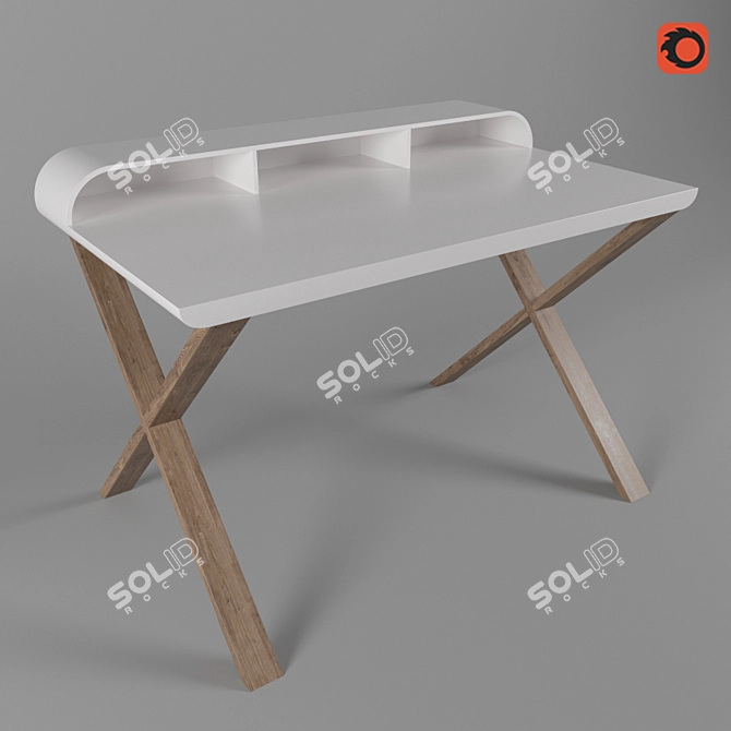 Success White/Gray Desk: Stylish Design by La Forma 3D model image 1