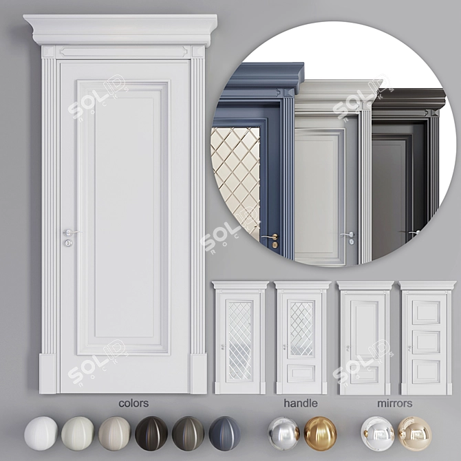 Italon Riva Imperiale: Classic Set of 2 Doors 3D model image 1