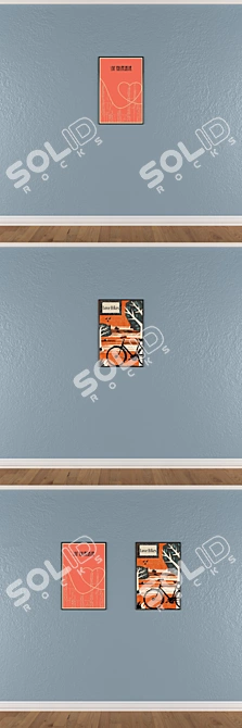 Versatile Set: Wall Paintings & Frames 3D model image 3