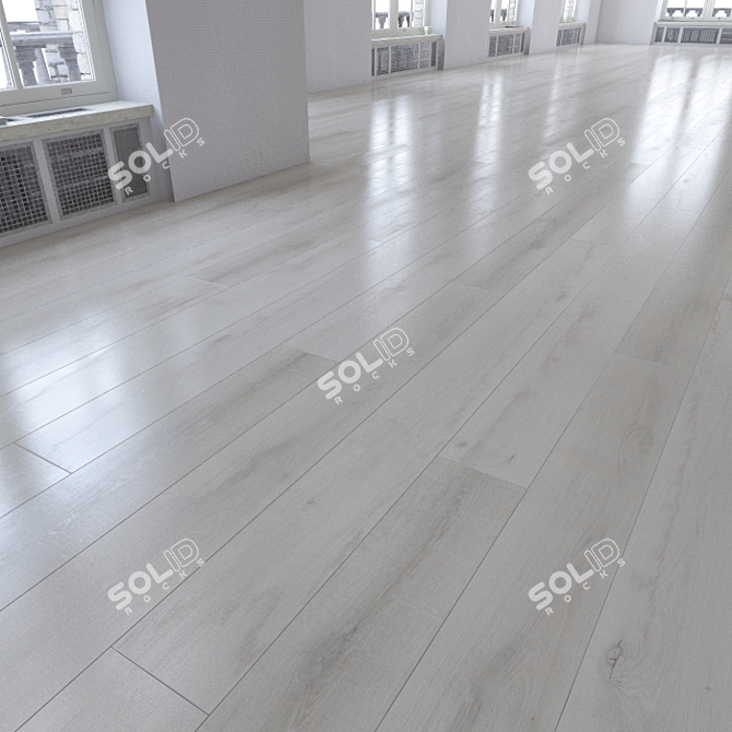 Versatile Laminate Flooring Kit - Realistic Wood Textures 3D model image 1