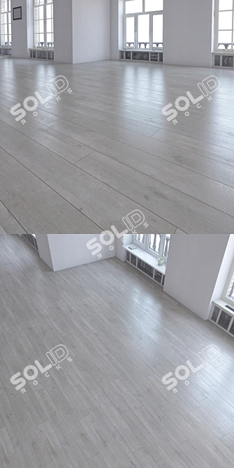 Wood Plank Laminate Flooring Kit 3D model image 2