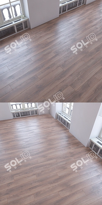 Wooden Plank Laminate Flooring - Realistic Textures 3D model image 3