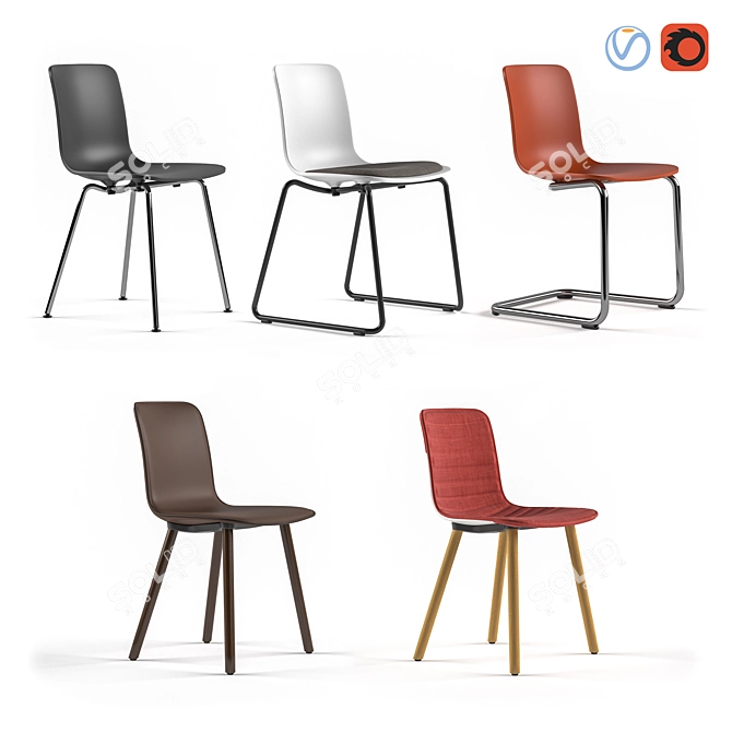 HAL Chairs: Modern Designs by Jasper Morrison 3D model image 1