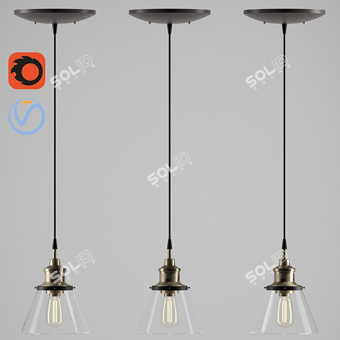 Vintage Edison Light Bulb: Timeless Elegance 3D model image 1