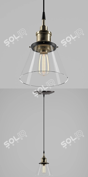 Vintage Edison Light Bulb: Timeless Elegance 3D model image 2