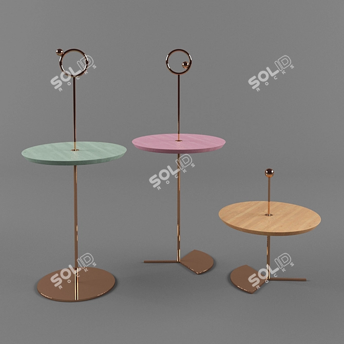 Lunar Accent Table 3D model image 1