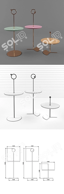 Lunar Accent Table 3D model image 2