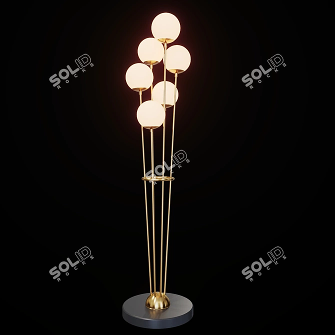 Antique Brass Eichholtz Floor Lamp 3D model image 1