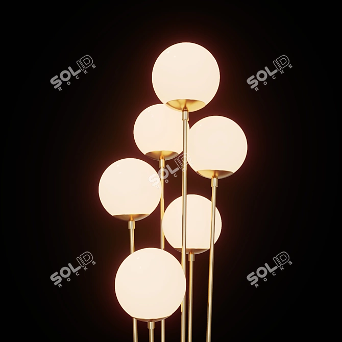 Antique Brass Eichholtz Floor Lamp 3D model image 2