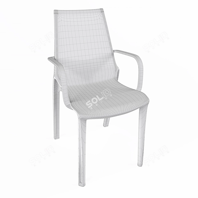 Elegant Vanity Chair in 3 Colors 3D model image 3