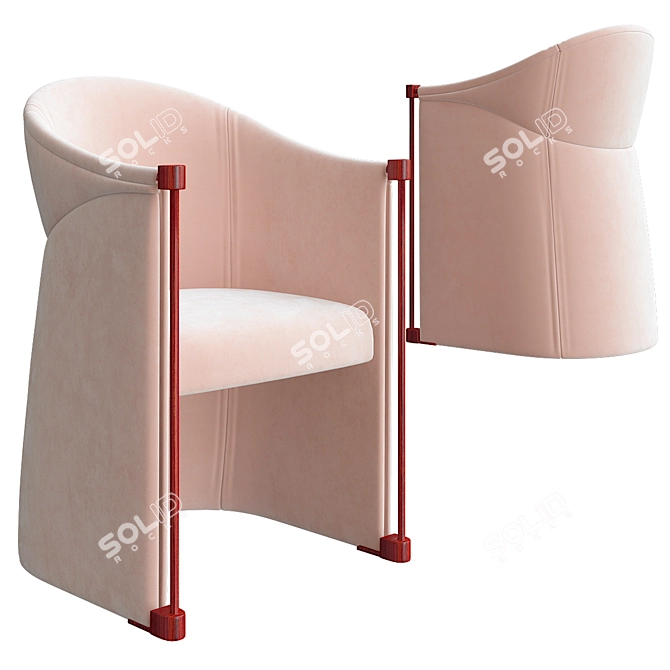 Chillax Low Chair: Ultimate Relaxation 3D model image 1